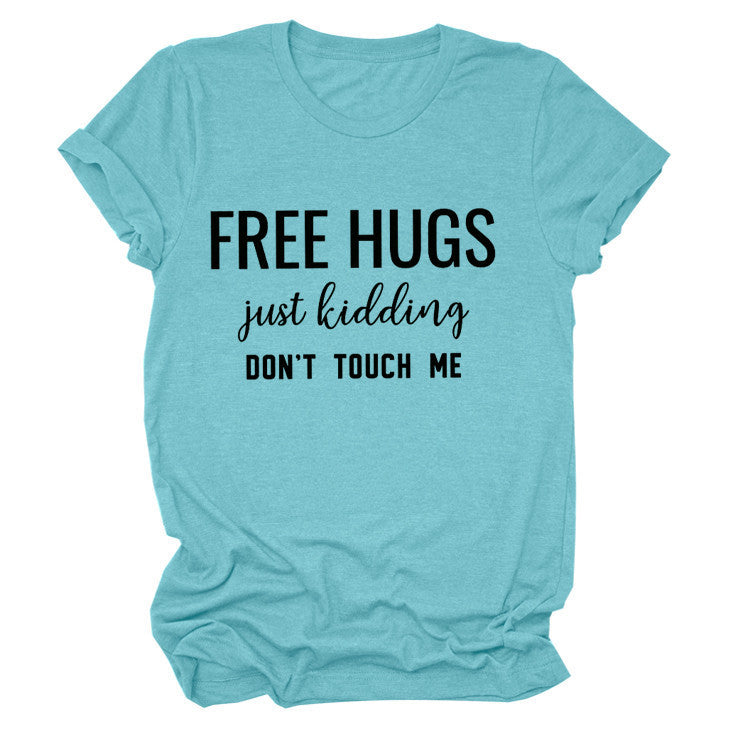 Luxe Crush Letter Simplicity Fashion Round Neck Short Sleeves