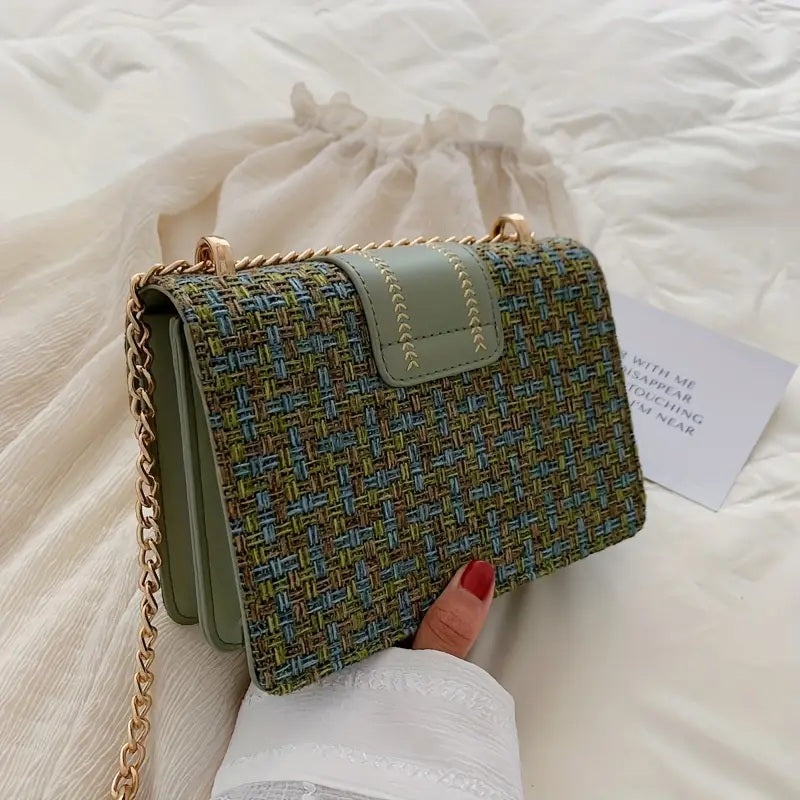 PU Crossbody Bag, Small Fragrance Style, Women's Bag, Emotional Chain Small Bag