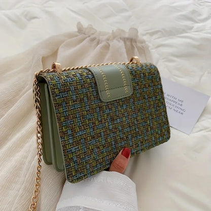 PU Crossbody Bag, Small Fragrance Style, Women's Bag, Emotional Chain Small Bag
