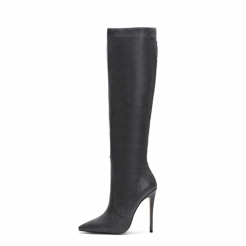 Luxe Crush New Small Wide High Stiletto Heel Fashion Boots