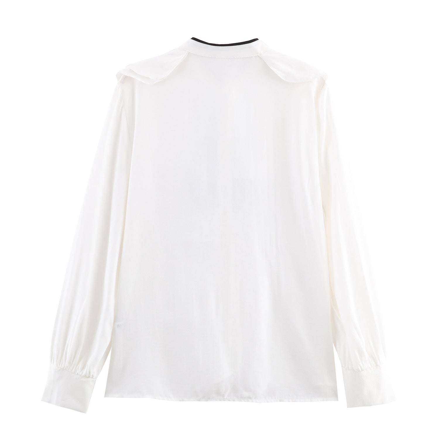 Luxe Crush Women's Color Block Bow Layered Decorative Shirt