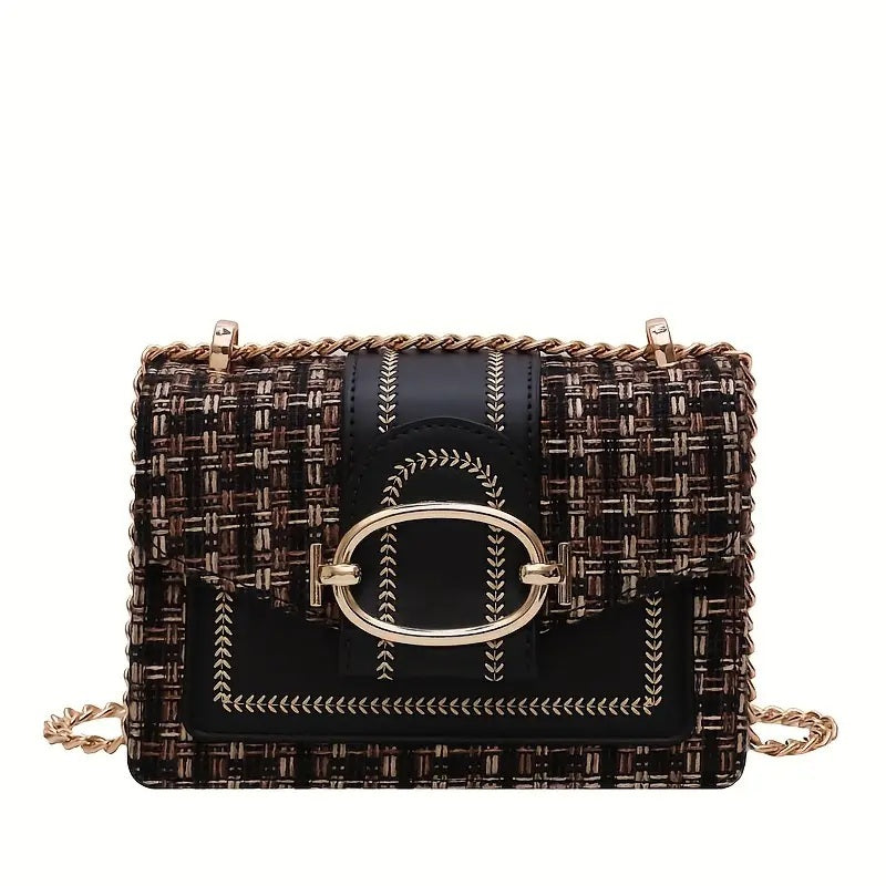 PU Crossbody Bag, Small Fragrance Style, Women's Bag, Emotional Chain Small Bag