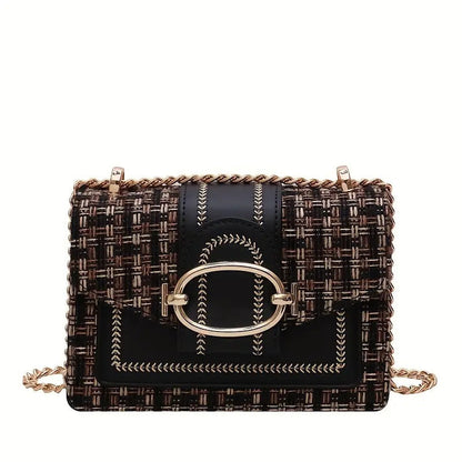 PU Crossbody Bag, Small Fragrance Style, Women's Bag, Emotional Chain Small Bag