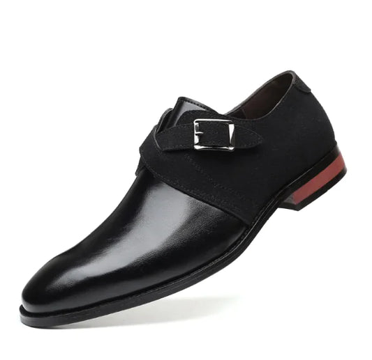 Men's Color Blocked Leather Shoes